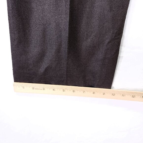 Marlowe Wool Dress Pants Womesn 8 Wide Leg Brown Designer Made In Italy - Picture 13 of 14